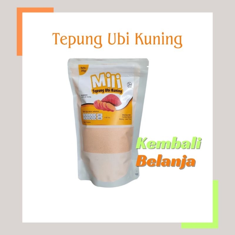 

Tepung Ubi Kuning 250 Gram/ Tepung MPASI/ Tepung Gluten Free/ Aneka Tepung Mili/ Tepung Ubi Jalar/ Tepung Telo/ Tepung Ketela Rambat