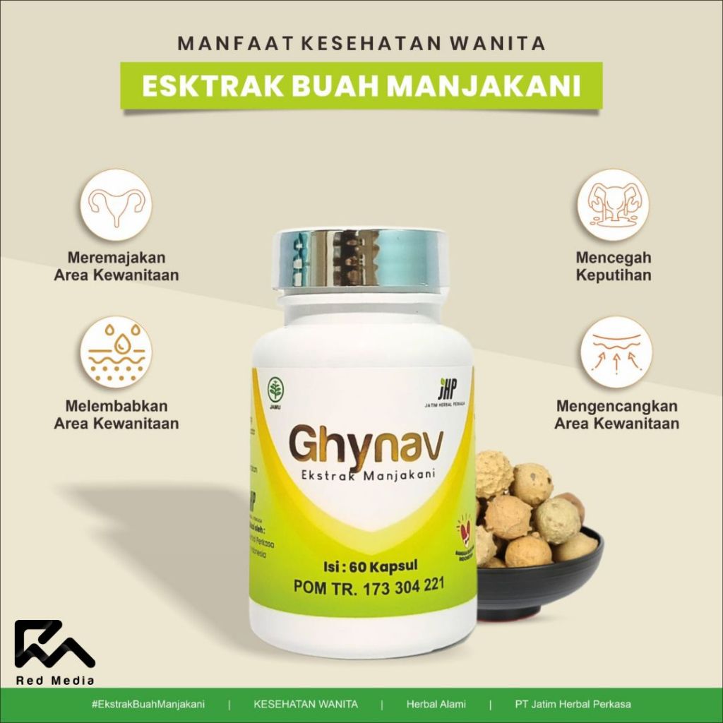 Ghynav - Obat Keputihan / Ekstrak Manjakani / Perapat Miss V / Mengencangkan & Menghilangkan Bau dan
