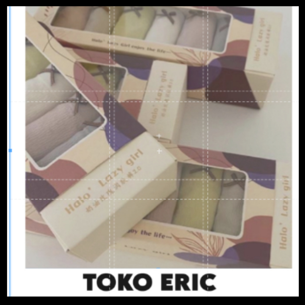 TOKO_ERIC (C-324）Celana dalam Wanita 6 In 1 Lazy Girl Pants Premium Antibakteri CD Cewek Dekorasi Pi