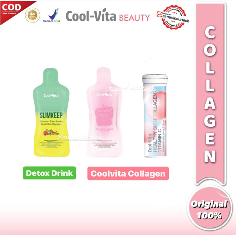 Coolvita Collagen Drink Coolvita Detox Drink Minuman Kolagen Rasa Peach