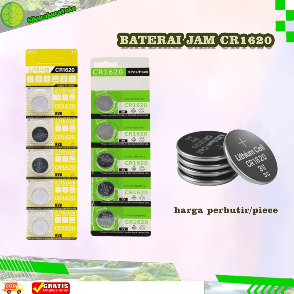 (SDA) BATREI BATRE BATERAI JAM ORIGINAL CR1620 / CR-1620 / CR 1620