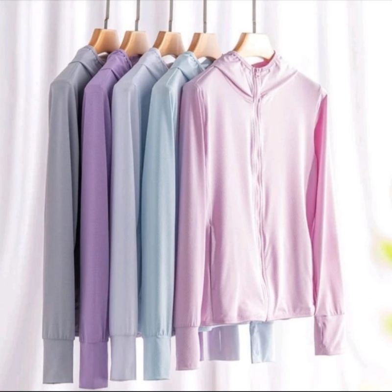 Jaket Mesh Hoodie UV yu