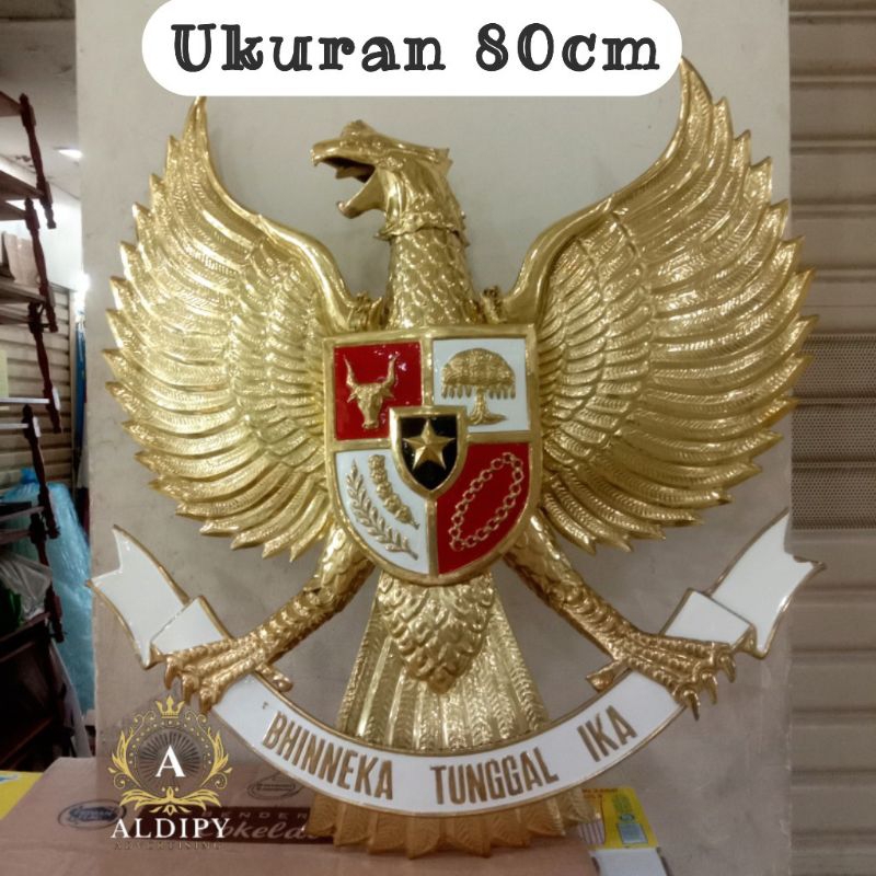 Patung Burung Garuda Pancasila Kuningan Ukuran 80cm