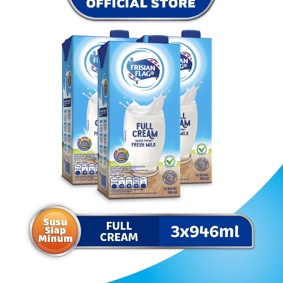 

Frisian Flag Family UHT Full Cream 946 ml x 3 pcs
