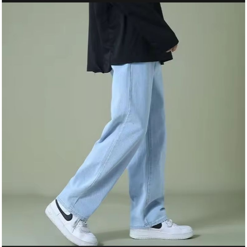 celana jeans pria panjang celana jeans korea style kulot pria celana gombrong pria celana oversize