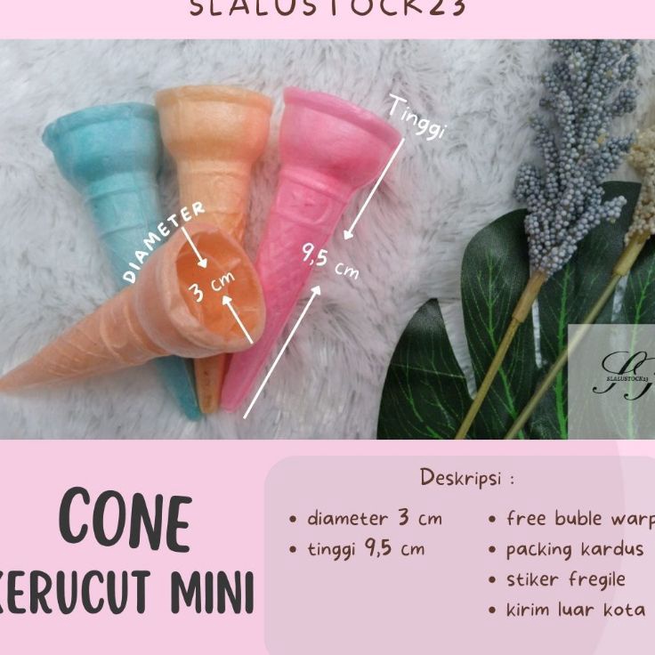 

Cone Es Krim Lancip Diameter 3 cm Isi 400 pcs/1 BALL