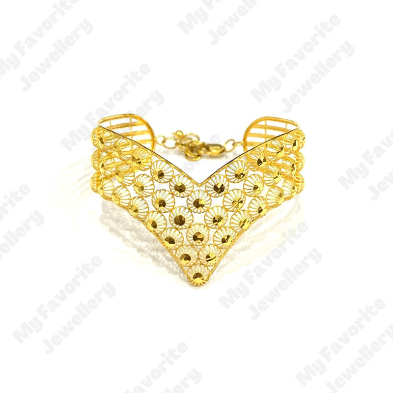 Gelang Aurel Dots Emas Asli Kadar 700 #myfavtk