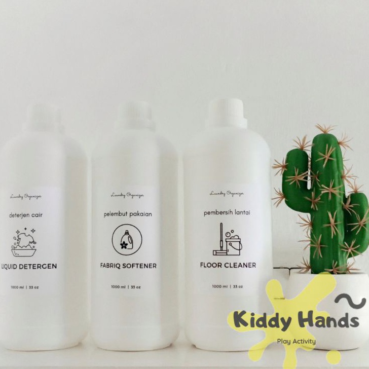 Best Seller BOTOL Refill Botol Minimalis Aesthetic Cairan Laundry, Kitchen & Cleaning (Label Costum)