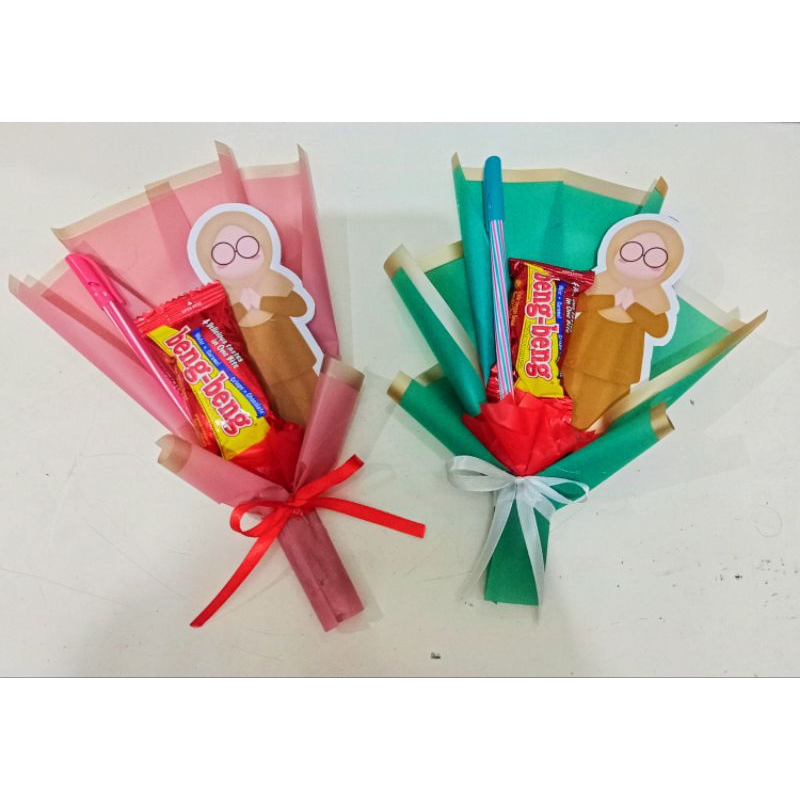 

buket Snack bolpoin mini hari guru