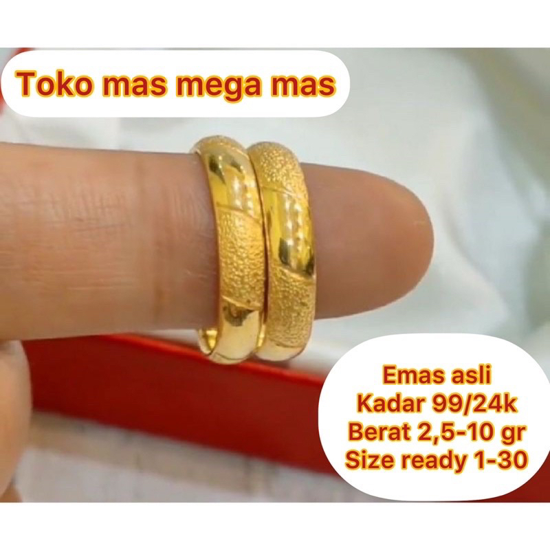 cincin rotan dof emas asli kadar 99