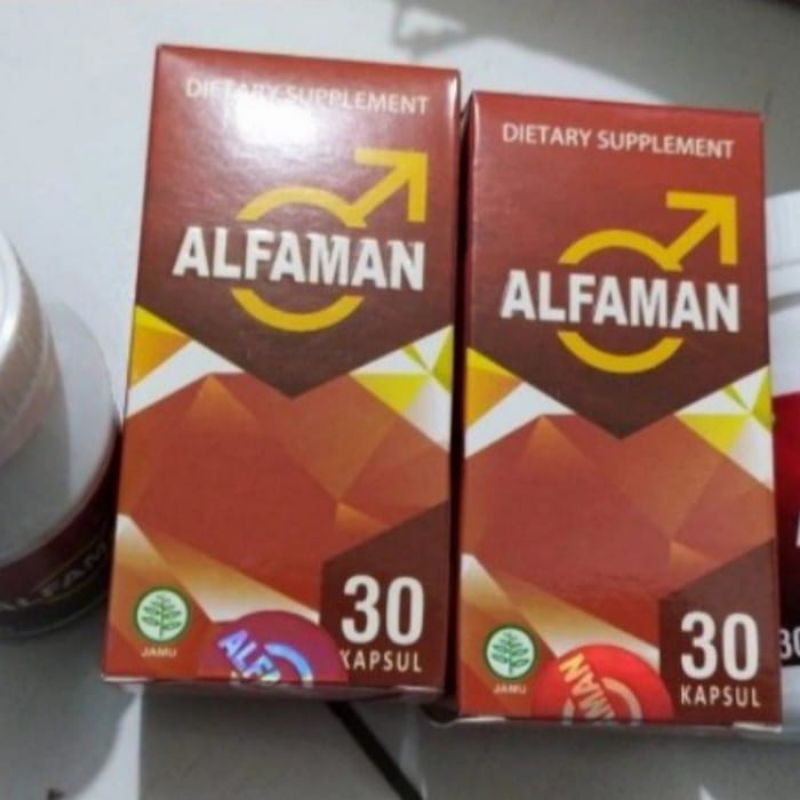 ALFAMAN ASLI 100% ORIGINAL SUPLEMEN HERBAL UNTUK PRIA KUAT TAHAN LAMA 
