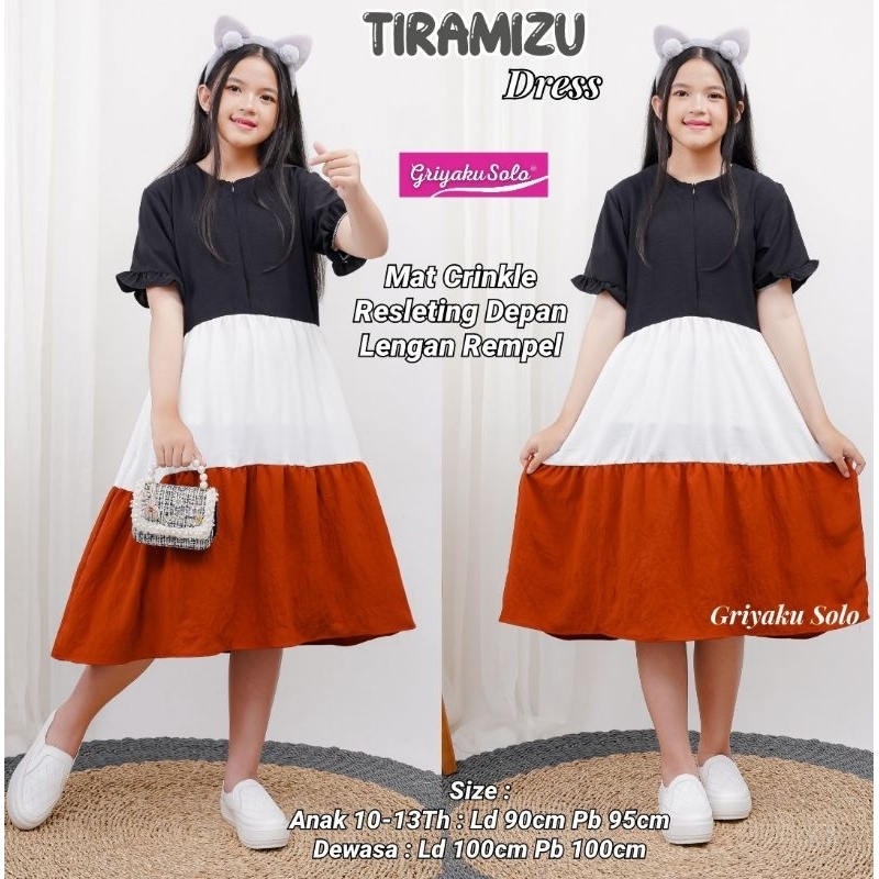 Casual Midi Dress Anak Perempuan Remaja Tanggung Teenager Kids Abg Terbaru Kekinian