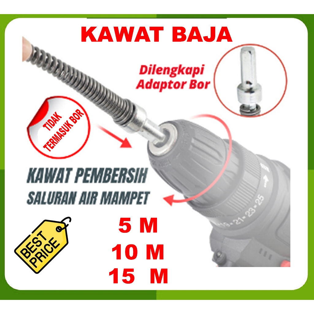Kawat Baja Pembersih Saluran Air Mampet