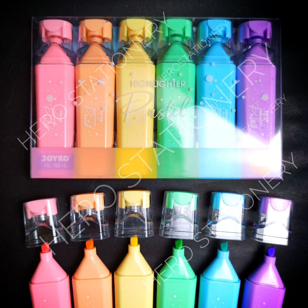 

Highlighter joyko warna pastel color HL-85-6 1 set 6 unit