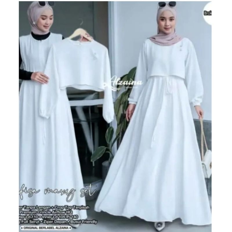 Promo Gamis Murah Rompi Bahan Cringkel Wanita Muslimah Manasik Haji