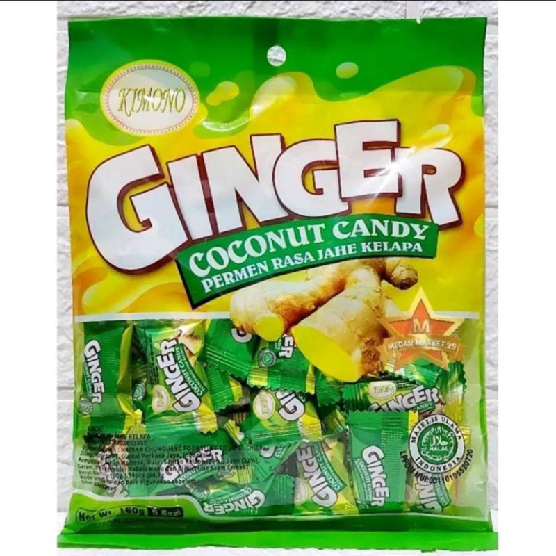 

Kimono Ginger Coconut Candy 160gr Permen Rasa Jahe Kelapa