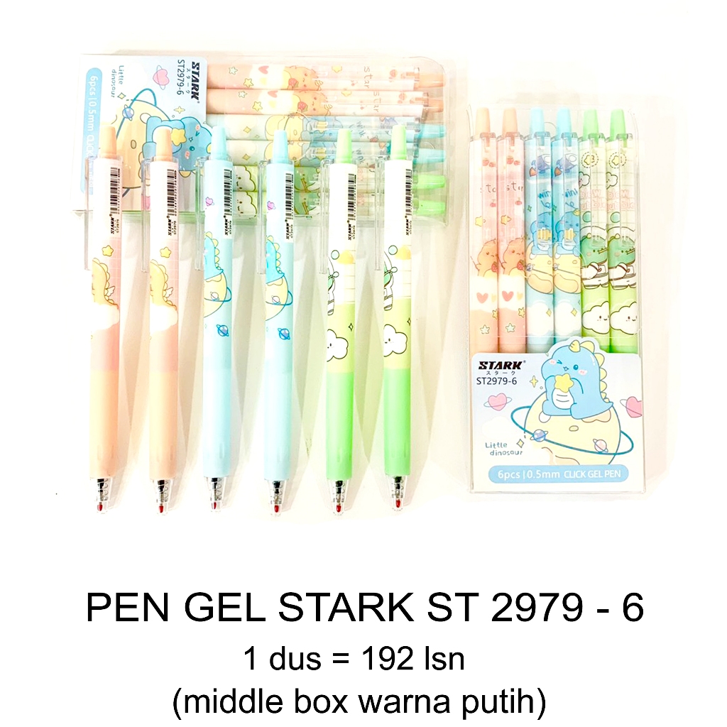 

Stark Pulpen Pen Gel Alat Tulis Kantor ST-2979 (6 Pcs)