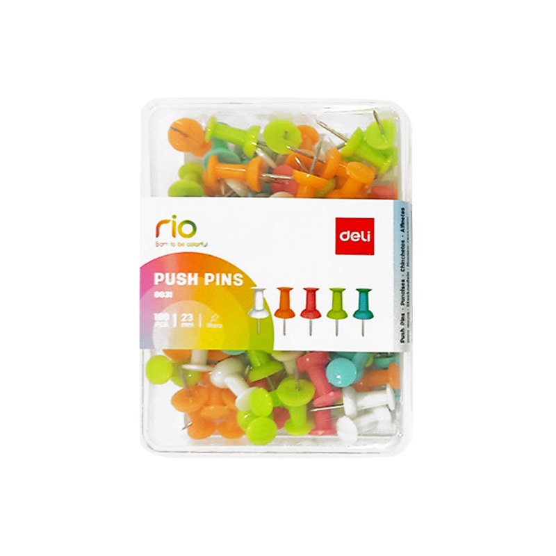 

Push Pin Merk Deli 0021/ Push Pin Warna Merk Deli