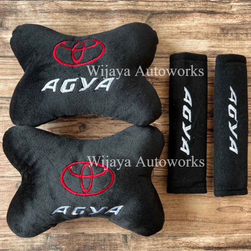 Bantal Mobil Agya Bantal Leher Jok Mobil Cover Seatbelt Agya