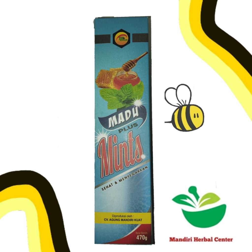 

Madu Plus Mints Madu Flu Batuk Masuk Angin Kembung Madu Mint AMK 470gr