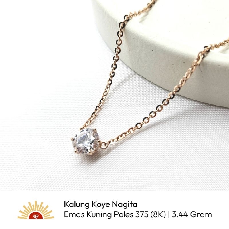 Kalung Koye Nagita Emas Kuning Poles 375 (8K)