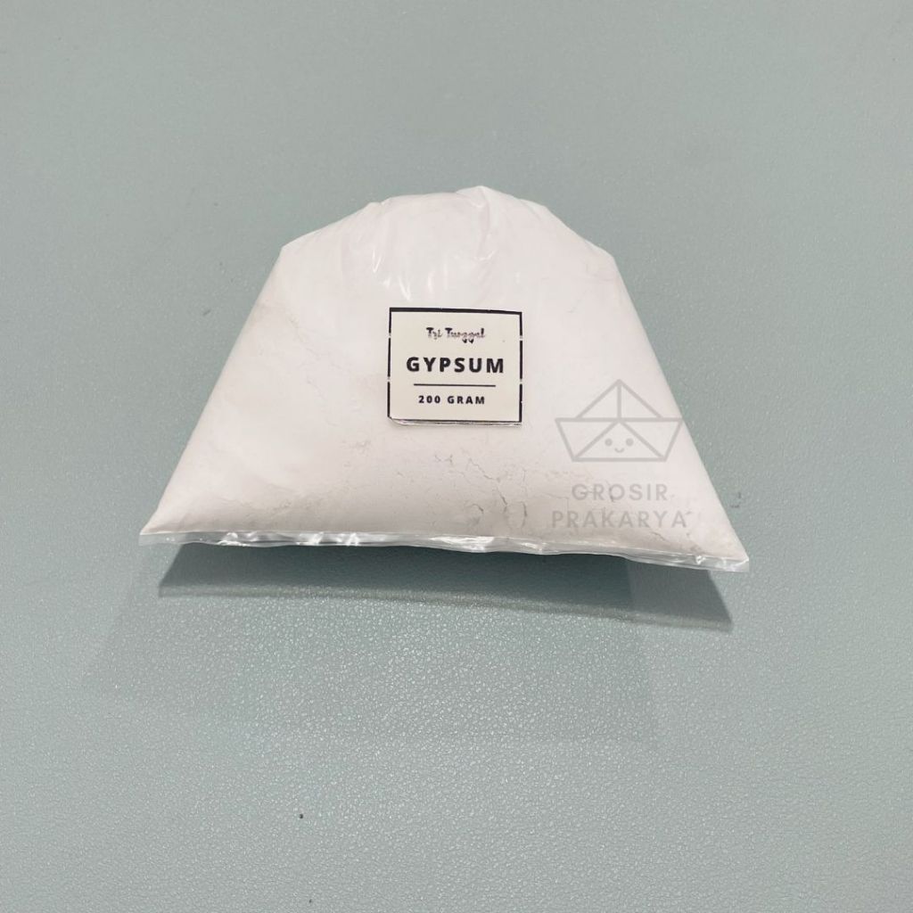 Bubuk Casting Gypsum Premium 200gr Putih White Semen Tepung Gipsum Powder Hard Fast Dry Handmade Han