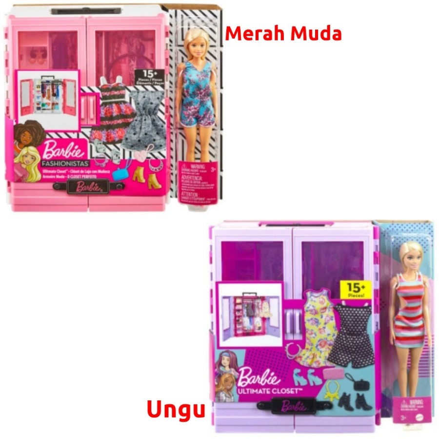 Lemari Baju Gift Set Boneka Barbie atau Chelsea Mattel Fashionistas Ultimate Closet