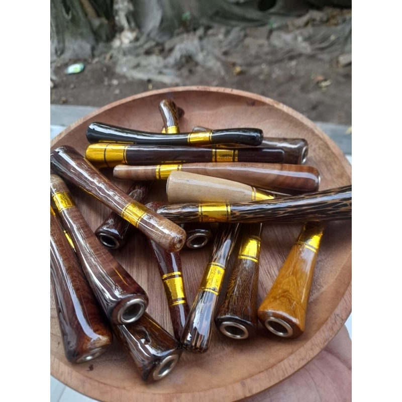 Pipa rokok kayu bervariasi model  paling enak once padudan roko bukan gading panjang 7 -11cm