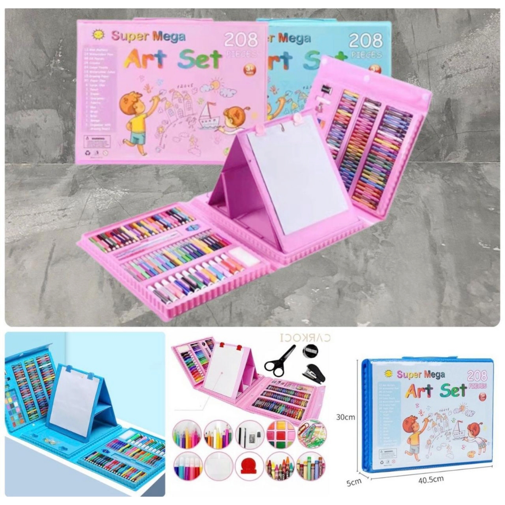 

Set Crayon 208 PC/ Krayon Mewarna Alat Menggambar dan Mewarnai Anak/ ART Set Isi 208 Crayon Warna/ Peralatan Gambar Lukis Warna/ Set Pastel