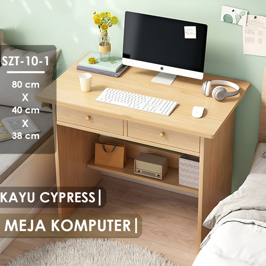 Tokolemari Meja Komputer - Meja Belajar - Meja Belajar Aesthetic - Meja Komputer Minimalis Modern