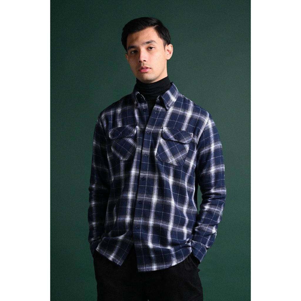 Preppstudio Ultimate Double Pocket Flannel Shirt Kemeja Flannel Preppstudio