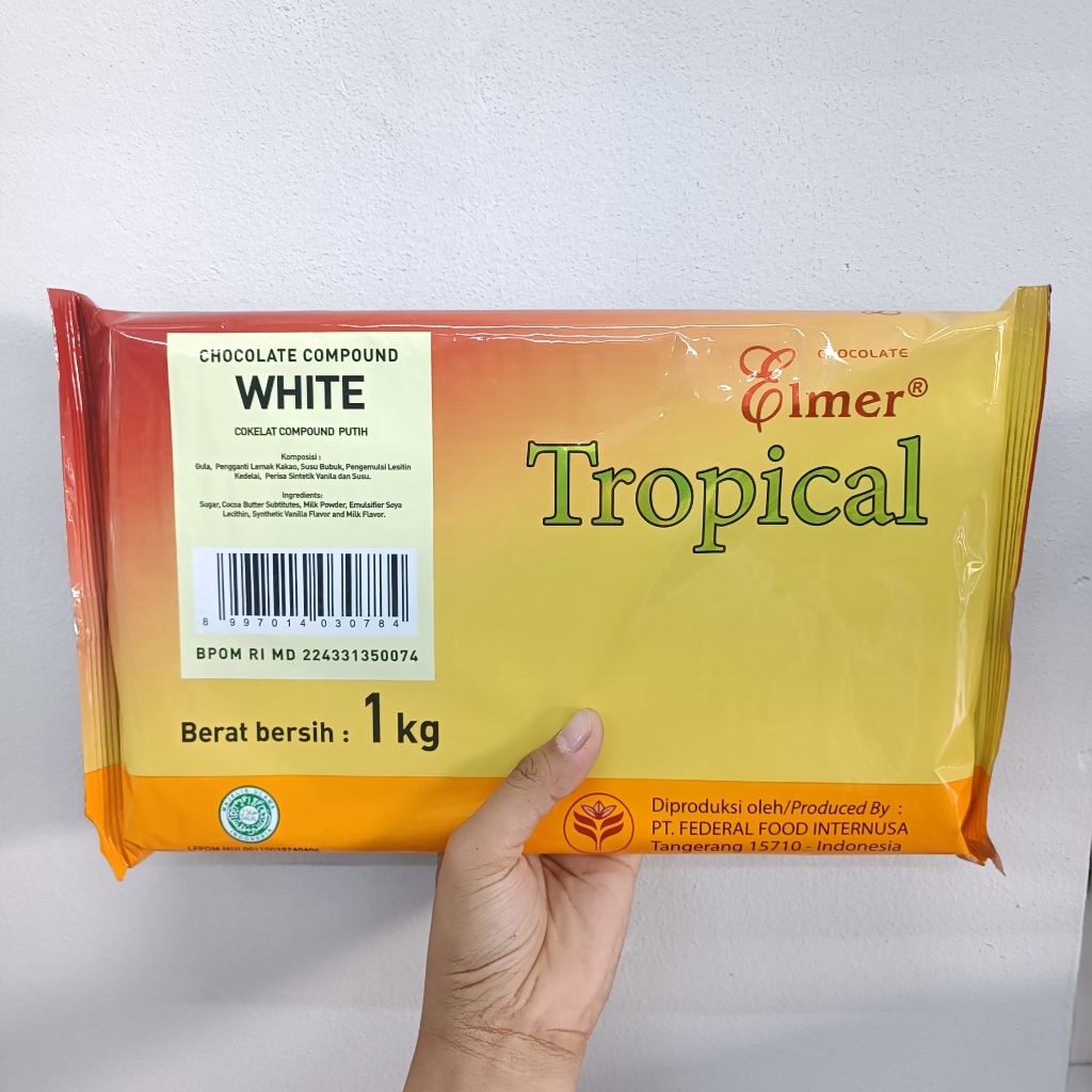 

COKLAT BATANG ELMER COMPOUND TROPICAL WHITE 1KG