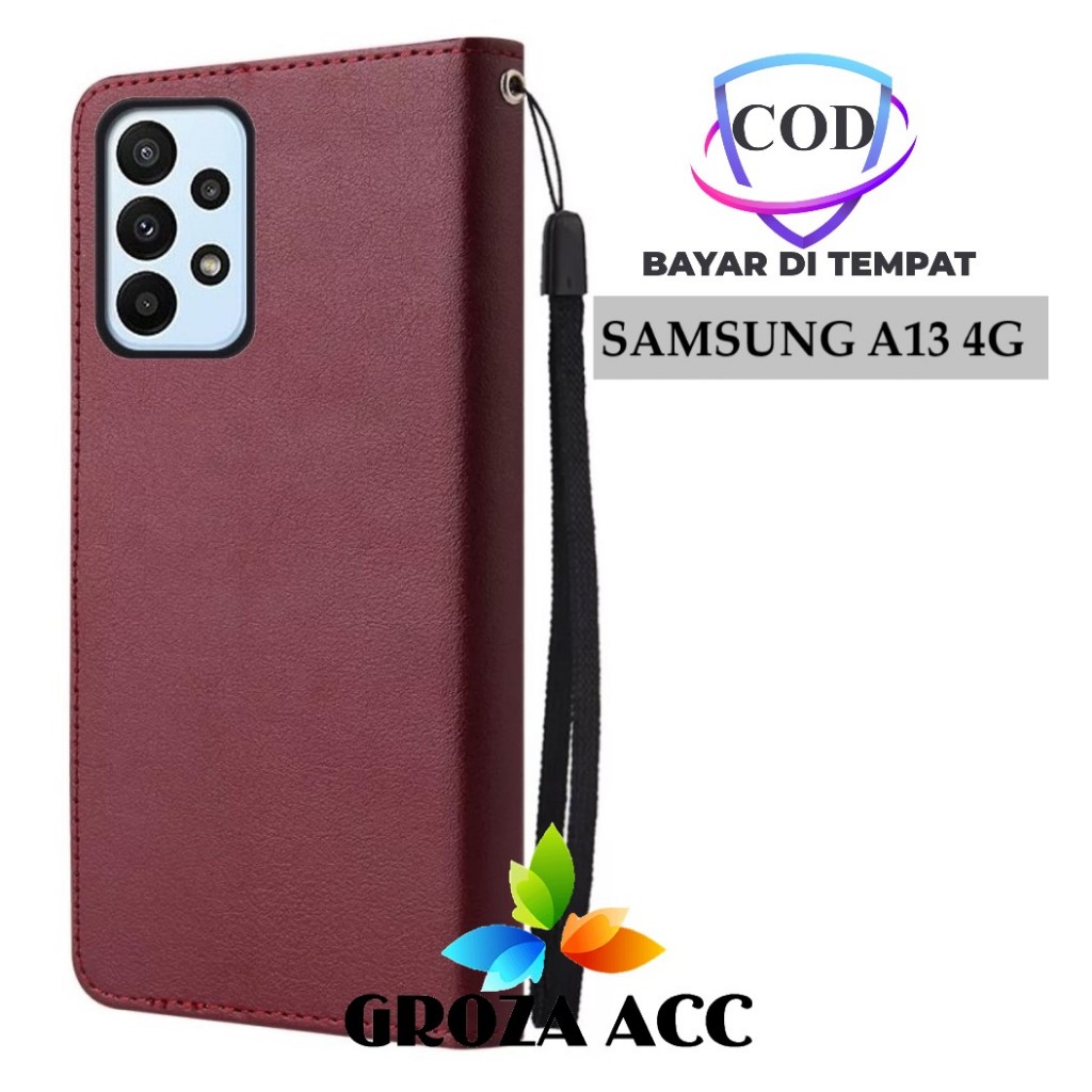 Flip Case SAMSUNG A13 4G Case Wallet Kulit Casing Dompet Case Wallet Leather Flip Case SAMSUNG A13 4