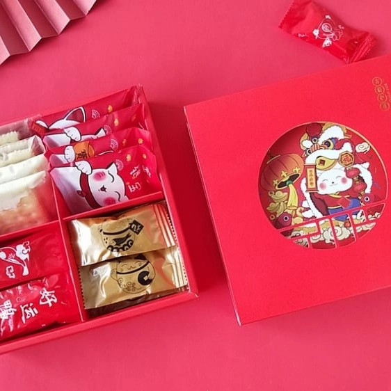 

(KK40) Kotak Kue/Box Kue Imlek Sekat 4