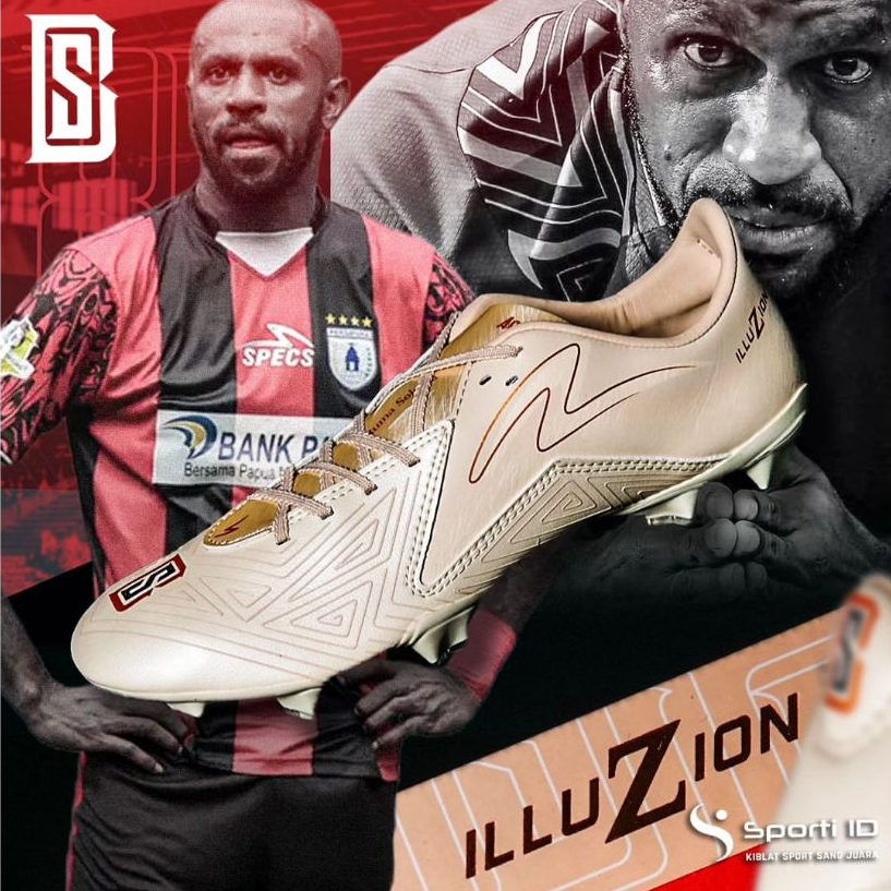 Sepatu Bola Specs Accelerator Illuzion 3 Pro Boaz FG - Cocoa Cream Original