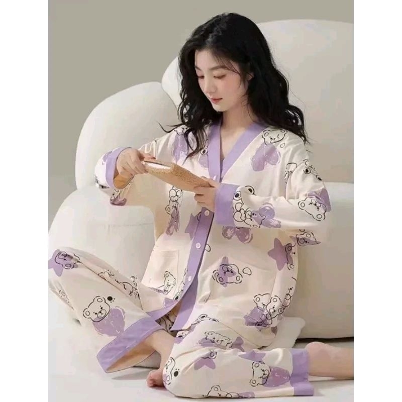 QADUA - PIYAMA WANITA DEWASA LD 110 IMPORT PREMIUM