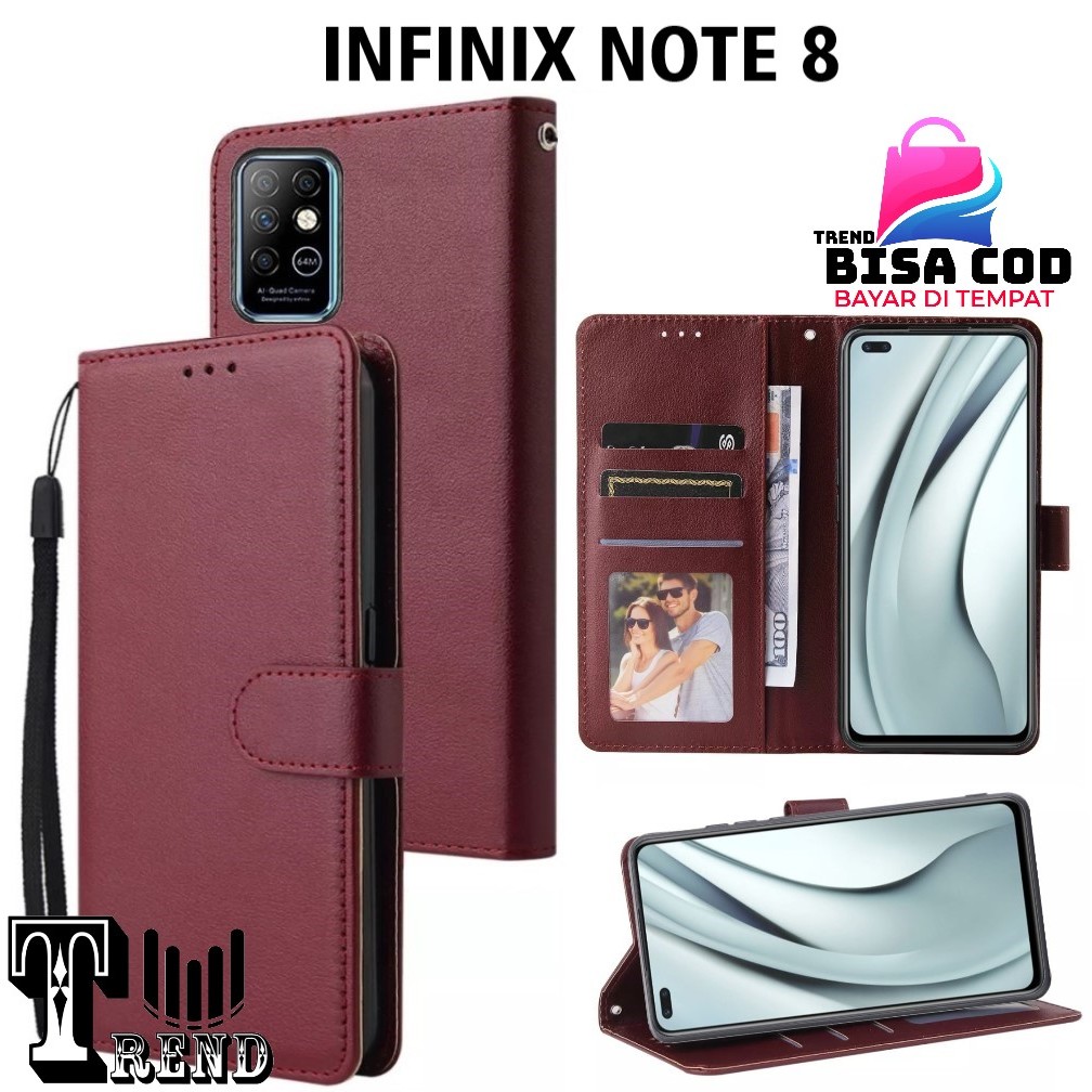 FLIP COVER INFINIX NOTE 8 LEATHER CASE FLIP INFINIX NOTE 8