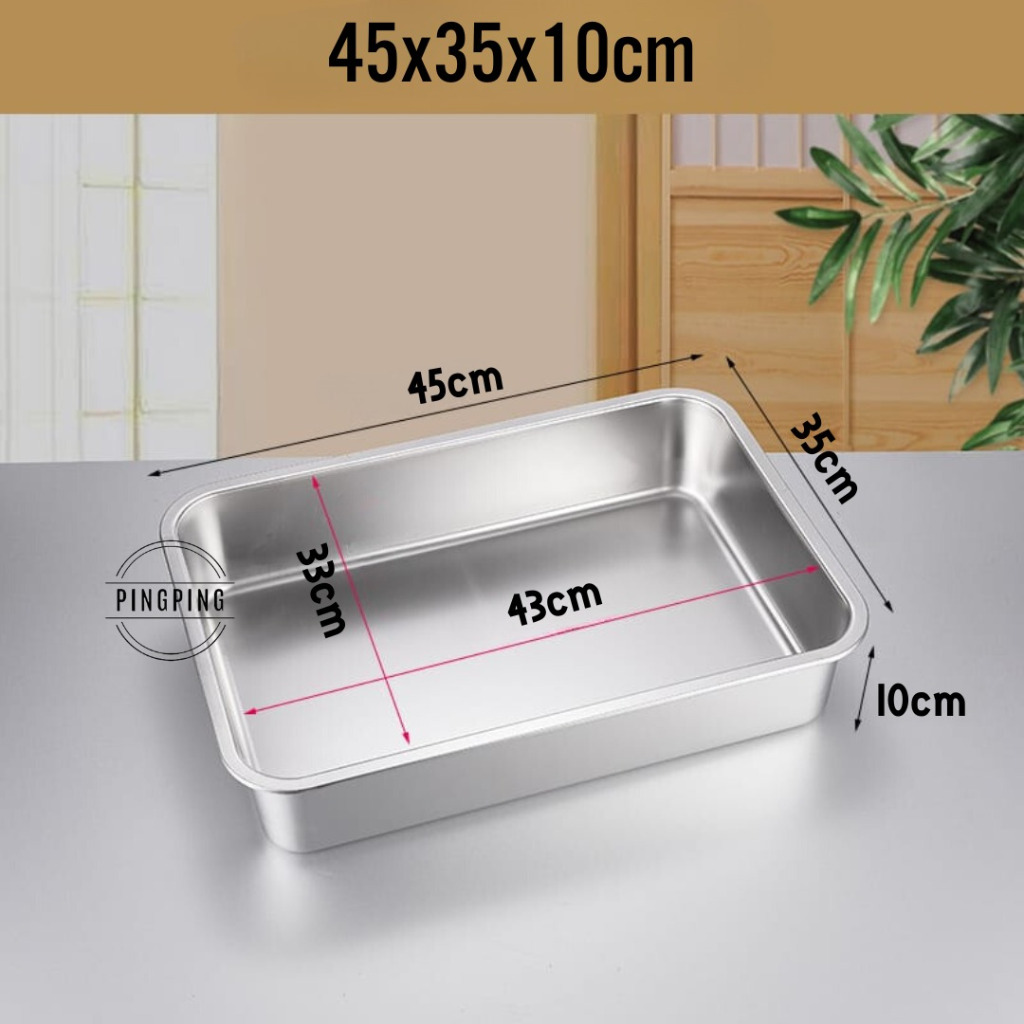 HJK Nampan Stainless Steel / Nampan Baki Stainless Steel / Nampan Kotak Stainless Steel