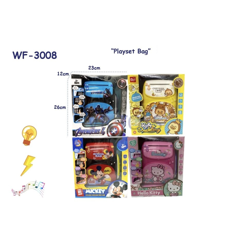 MAINAN MESIN ATM TAS PLAYSET BAG EDUKASI ANAK MENABUNG WF3008