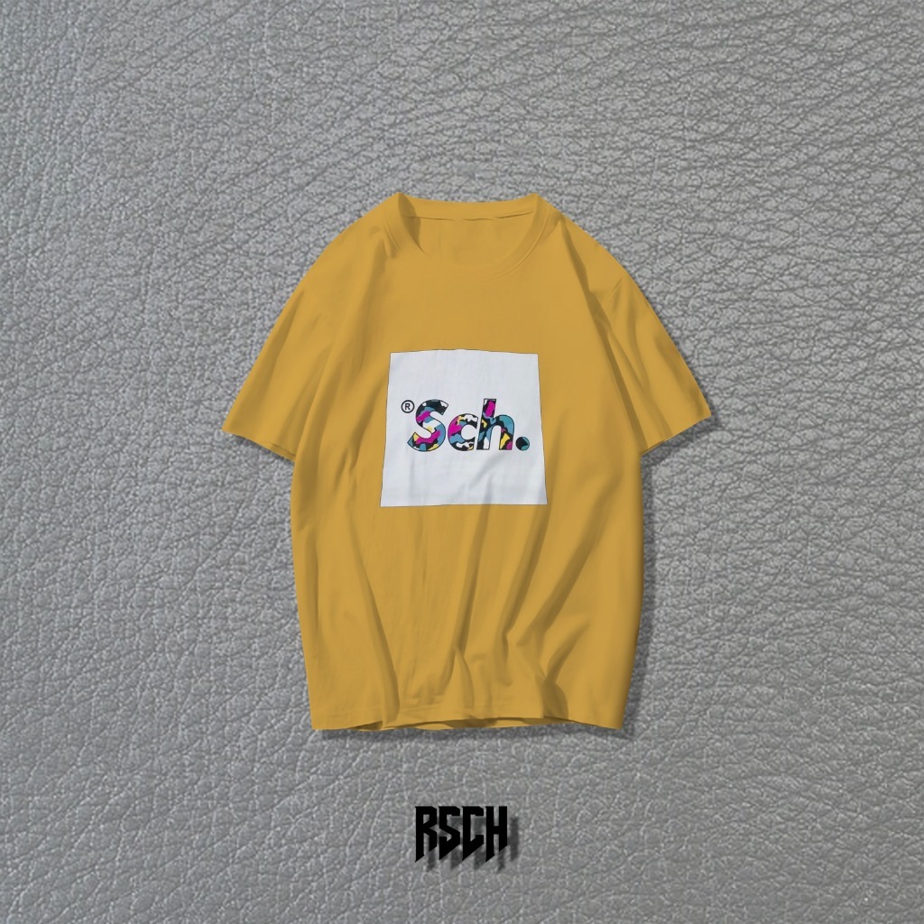 Baju Kaos T Shirt Cotton katun 100% original combed 24s Premium Pria Wanita Unisex Rsch BS