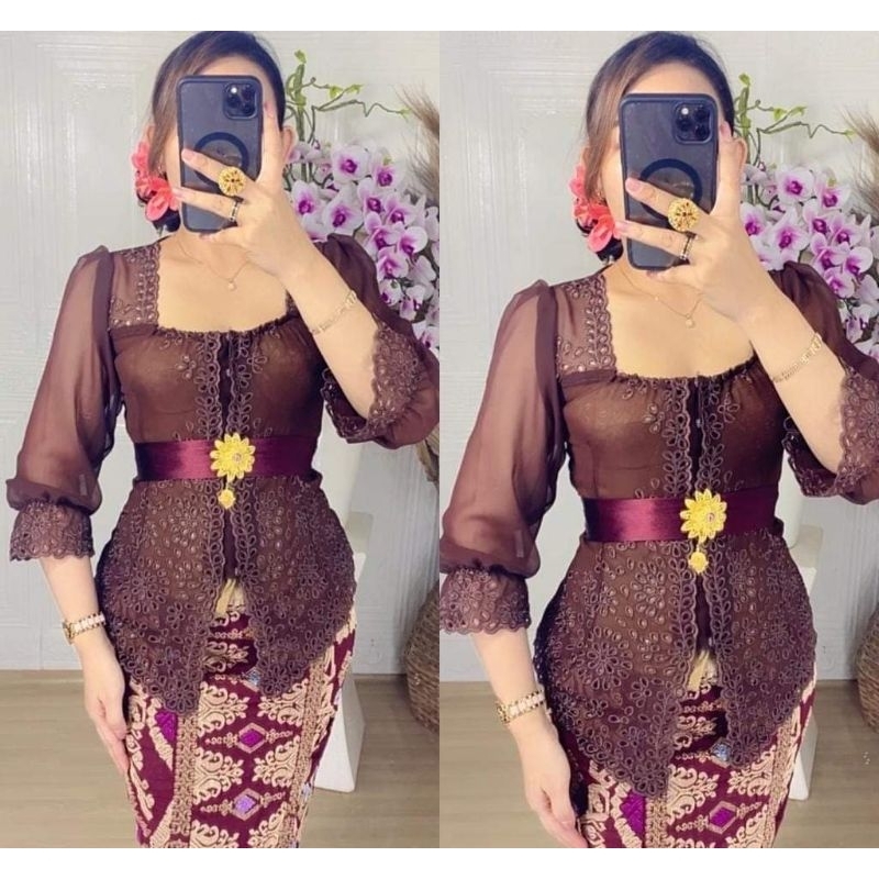 kebaya bordir sabrina || Kebaya Adat Bali Modern || Kebaya Adat Bali Kekinian || Kebaya Adat Bali Mu
