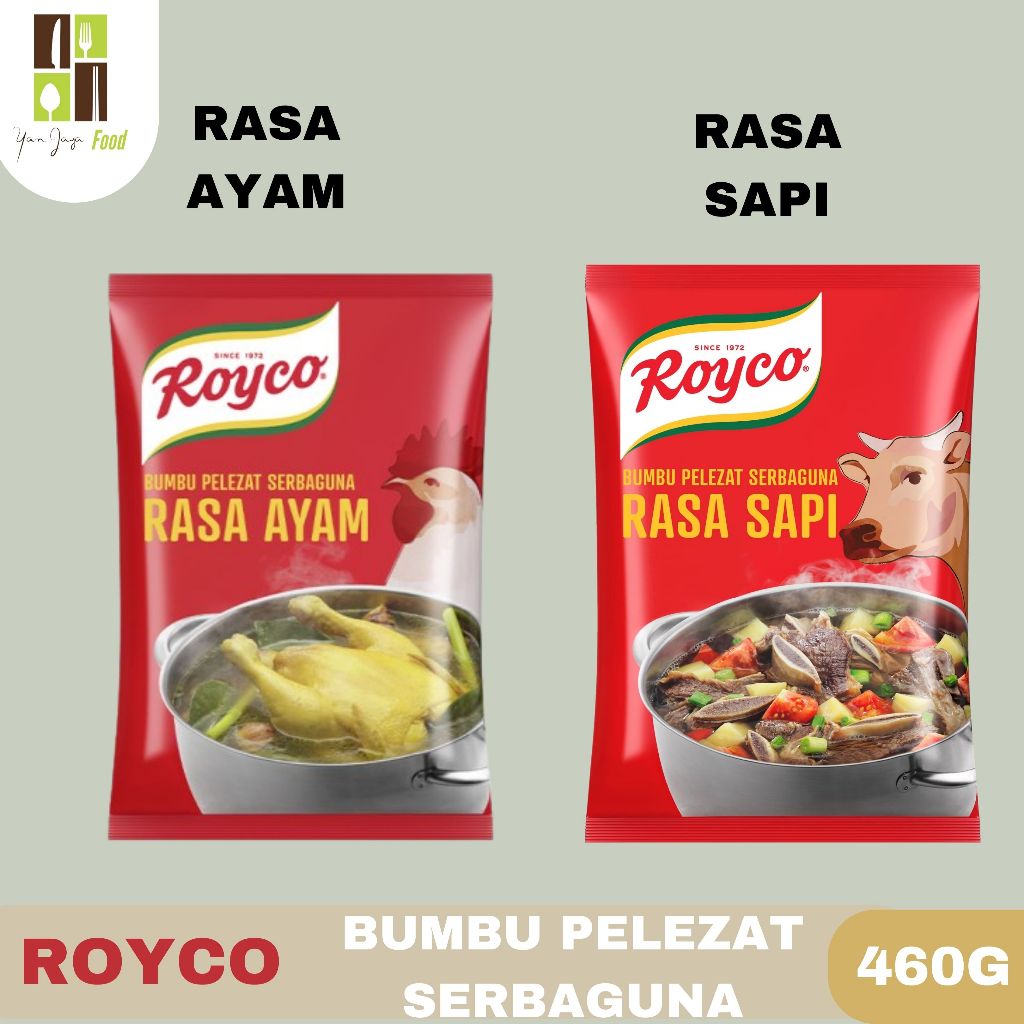 

Royco Bumbu Pelezat Serbaguna Rasa Ayam / Rasa Sapi 460g