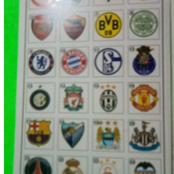 

mainan stiker logo bola isi 10pcs
