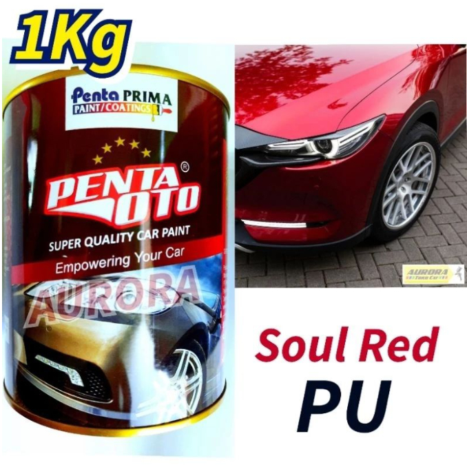Cat Merah Metalik PU Penta Oto Soul Red CX5 Metallic Mazda 1kg 1Liter