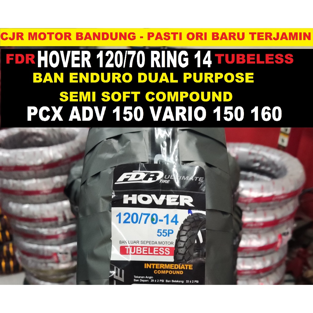 Ban DUAL PURPOSE FDR HOVER 120/70 ring 14 motor VARIO ADV PCX 150 AEROX SEMI TRAIL