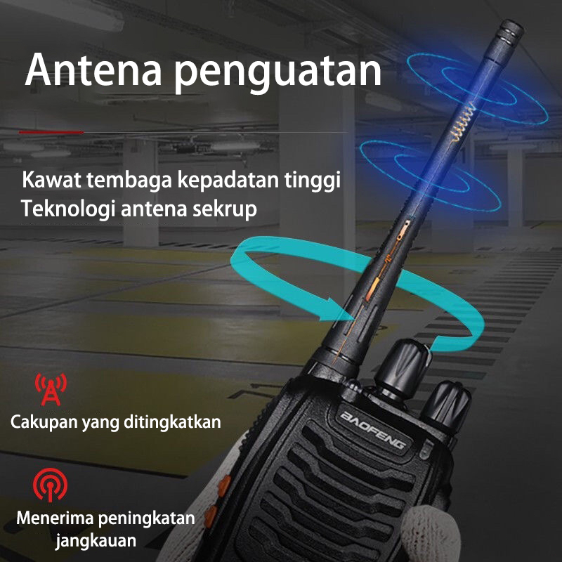 【Ready Stock Cod 】Walkie Talkie BF 888S HT Waterproof Portable Walky Talky Jarak Jauh 10km(Max) 2 Way Radio Walkie Talkies HT Handy Talky Radio Set With Charger