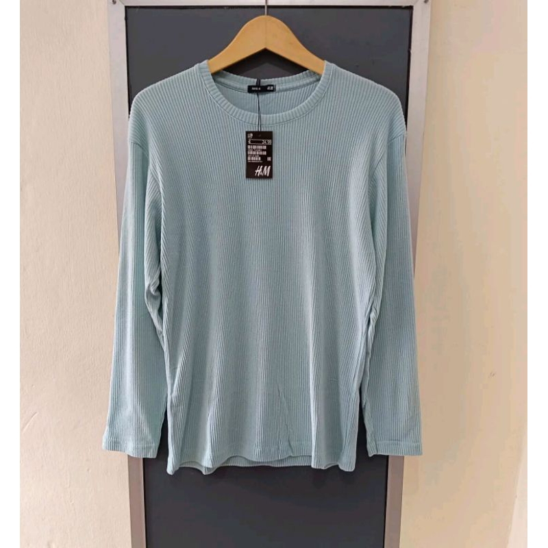 Kaos Panjang Rajut Premium Hijau Mint