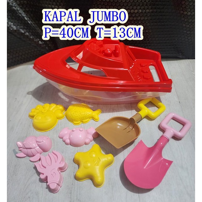 MAINAN KAPAL SPEEDBOAT JUMBO CETAKAN PASIR PANTAI