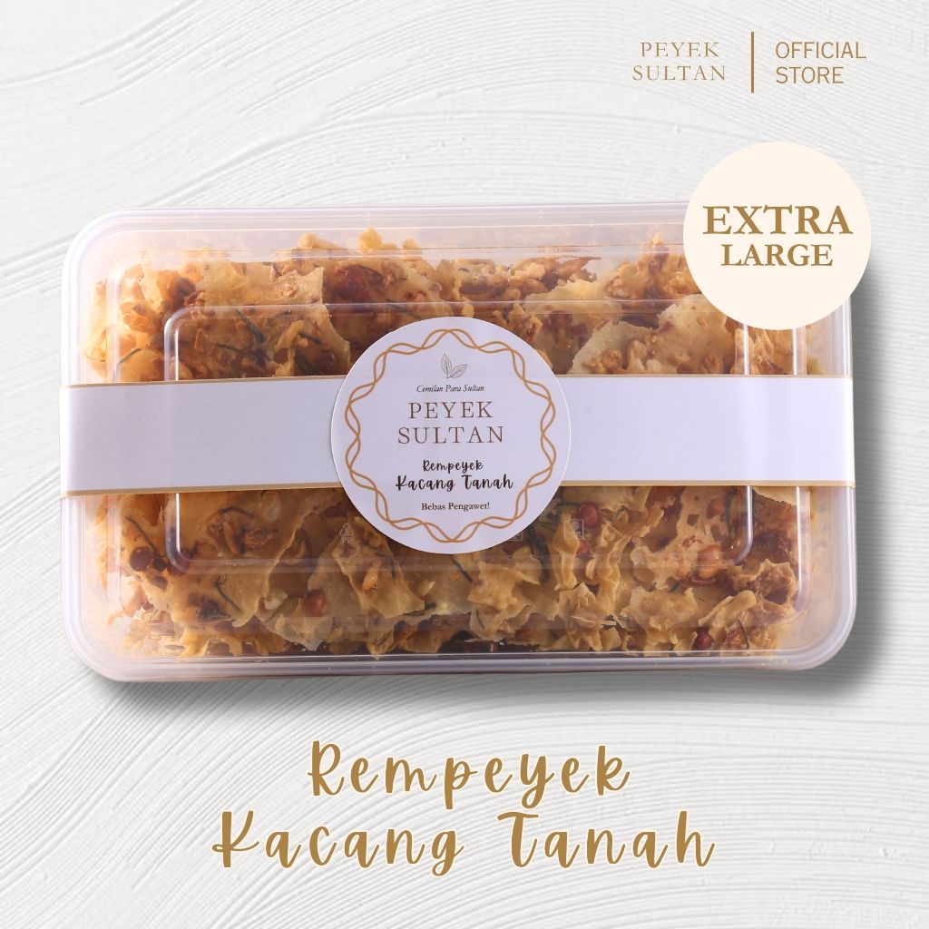 

PEYEK SULTAN - Rempeyek Kacang Tanah (Box - Extra Large XL)