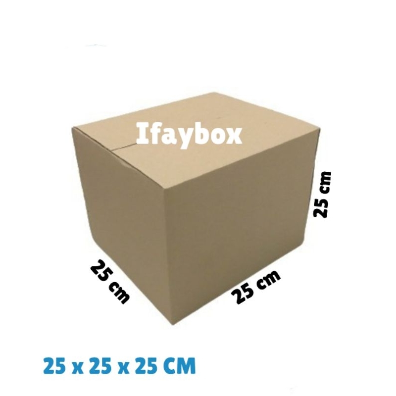 

kardus box Uk. 25x25x25 cm Single wall polos